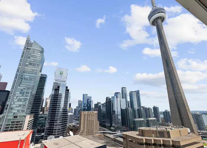 Apart hotel: 2Bedroom Cn Tower And Water Views - Free Parking - Rooftop Pool